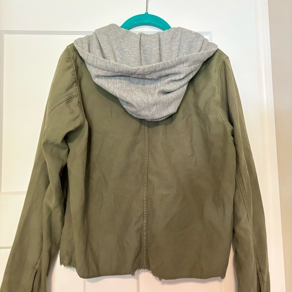Free‎ People Weekend Wanderer Distressed Green Embroidered W’sHooded Jacket S - Picture 9 of 9